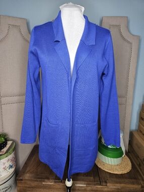 Vica Milano Open Front Cardigan Royal Blue